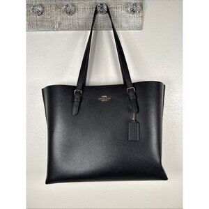 Coach Mollie 1671 Large Leather Black Red Tote Shoulder Hand Bag